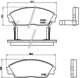 Bremsbelagsatz, Scheibenbremse Vorderachse BREMBO P 28 016