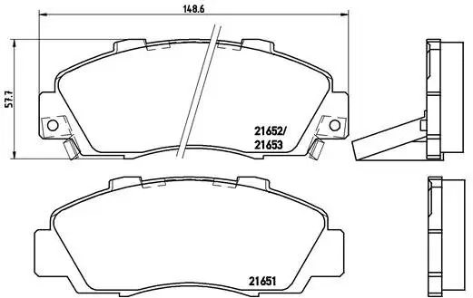 Bremsbelagsatz, Scheibenbremse Vorderachse BREMBO P 28 026 Bild Bremsbelagsatz, Scheibenbremse Vorderachse BREMBO P 28 026