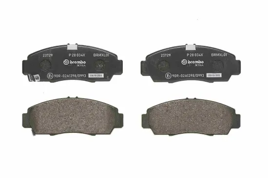 Bremsbelagsatz, Scheibenbremse Vorderachse BREMBO P 28 034X Bild Bremsbelagsatz, Scheibenbremse Vorderachse BREMBO P 28 034X