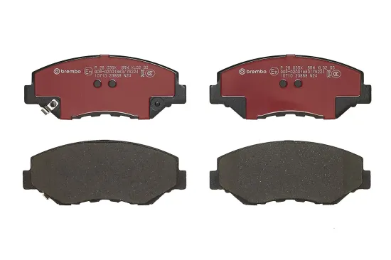 Bremsbelagsatz, Scheibenbremse Vorderachse BREMBO P 28 035X Bild Bremsbelagsatz, Scheibenbremse Vorderachse BREMBO P 28 035X