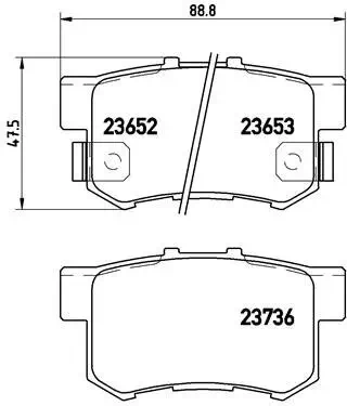 Bremsbelagsatz, Scheibenbremse BREMBO P 28 039 Bild Bremsbelagsatz, Scheibenbremse BREMBO P 28 039