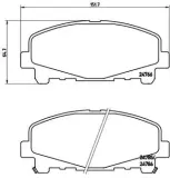 Bremsbelagsatz, Scheibenbremse Vorderachse BREMBO P 28 043