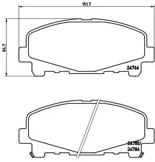 Bremsbelagsatz, Scheibenbremse Vorderachse BREMBO P 28 043 Bild Bremsbelagsatz, Scheibenbremse Vorderachse BREMBO P 28 043