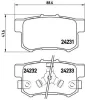 Bremsbelagsatz, Scheibenbremse Hinterachse BREMBO P 28 051 Bild Bremsbelagsatz, Scheibenbremse Hinterachse BREMBO P 28 051