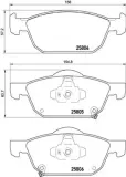 Bremsbelagsatz, Scheibenbremse Vorderachse BREMBO P 28 076