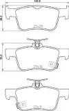 Bremsbelagsatz, Scheibenbremse Hinterachse BREMBO P 28 089