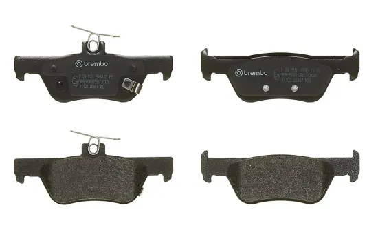 Bremsbelagsatz, Scheibenbremse Hinterachse BREMBO P 28 110 Bild Bremsbelagsatz, Scheibenbremse Hinterachse BREMBO P 28 110