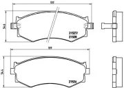 Bremsbelagsatz, Scheibenbremse BREMBO P 30 002