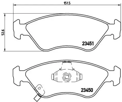 Bremsbelagsatz, Scheibenbremse BREMBO P 30 007