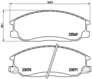 Bremsbelagsatz, Scheibenbremse Vorderachse BREMBO P 30 013