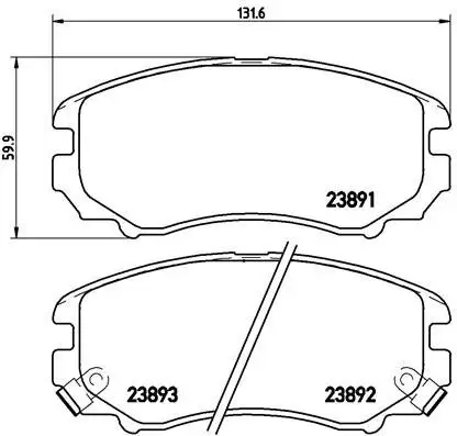 Bremsbelagsatz, Scheibenbremse BREMBO P 30 018X