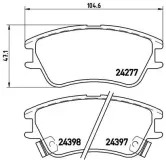 Bremsbelagsatz, Scheibenbremse Vorderachse BREMBO P 30 027