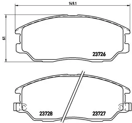 Bremsbelagsatz, Scheibenbremse BREMBO P 30 028