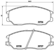 Bremsbelagsatz, Scheibenbremse BREMBO P 30 028