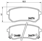 Bremsbelagsatz, Scheibenbremse Hinterachse BREMBO P 30 033