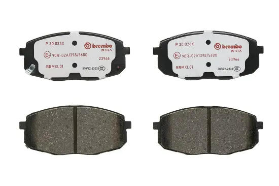 Bremsbelagsatz, Scheibenbremse Vorderachse BREMBO P 30 034X Bild Bremsbelagsatz, Scheibenbremse Vorderachse BREMBO P 30 034X