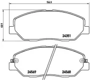 Bremsbelagsatz, Scheibenbremse BREMBO P 30 036