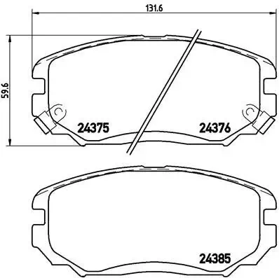 Bremsbelagsatz, Scheibenbremse BREMBO P 30 038