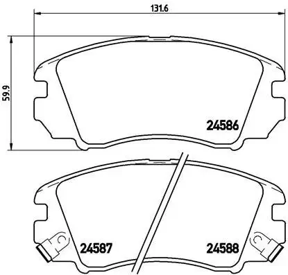 Bremsbelagsatz, Scheibenbremse BREMBO P 30 043 Bild Bremsbelagsatz, Scheibenbremse BREMBO P 30 043