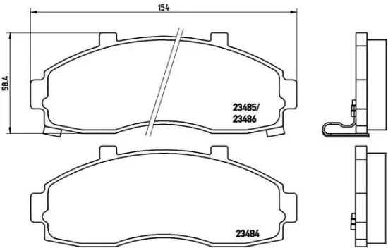 Bremsbelagsatz, Scheibenbremse Vorderachse BREMBO P 30 044 Bild Bremsbelagsatz, Scheibenbremse Vorderachse BREMBO P 30 044