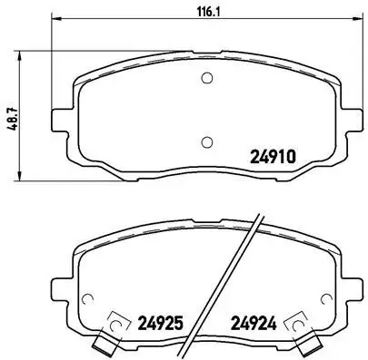 Bremsbelagsatz, Scheibenbremse BREMBO P 30 045 Bild Bremsbelagsatz, Scheibenbremse BREMBO P 30 045