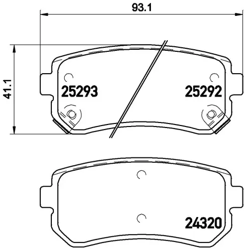 Bremsbelagsatz, Scheibenbremse BREMBO P 30 051X Bild Bremsbelagsatz, Scheibenbremse BREMBO P 30 051X