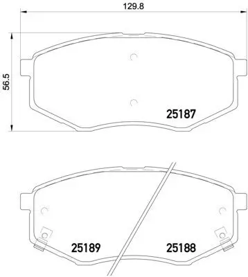 Bremsbelagsatz, Scheibenbremse BREMBO P 30 055X Bild Bremsbelagsatz, Scheibenbremse BREMBO P 30 055X