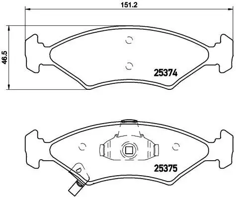 Bremsbelagsatz, Scheibenbremse Vorderachse BREMBO P 30 062 Bild Bremsbelagsatz, Scheibenbremse Vorderachse BREMBO P 30 062