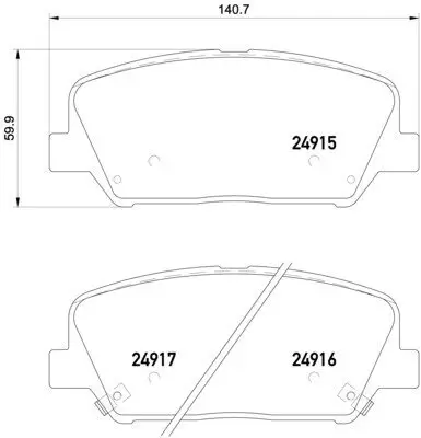 Bremsbelagsatz, Scheibenbremse BREMBO P 30 065X