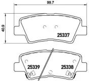 Bremsbelagsatz, Scheibenbremse Hinterachse BREMBO P 30 067