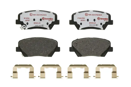 Bremsbelagsatz, Scheibenbremse Vorderachse BREMBO P 30 070X Bild Bremsbelagsatz, Scheibenbremse Vorderachse BREMBO P 30 070X