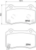 Bremsbelagsatz, Scheibenbremse Hinterachse BREMBO P 30 074 Bild Bremsbelagsatz, Scheibenbremse Hinterachse BREMBO P 30 074