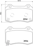 Bremsbelagsatz, Scheibenbremse Hinterachse BREMBO P 30 074