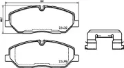 Bremsbelagsatz, Scheibenbremse Vorderachse BREMBO P 30 084