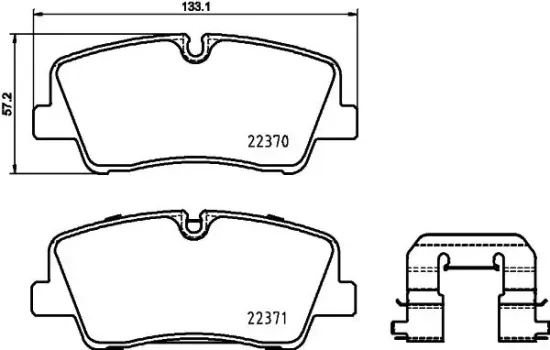 Bremsbelagsatz, Scheibenbremse Hinterachse BREMBO P 30 085 Bild Bremsbelagsatz, Scheibenbremse Hinterachse BREMBO P 30 085
