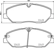 Bremsbelagsatz, Scheibenbremse Vorderachse BREMBO P 30 090