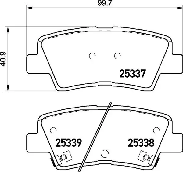 Bremsbelagsatz, Scheibenbremse Hinterachse BREMBO P 30 094