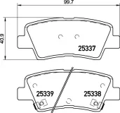 Bremsbelagsatz, Scheibenbremse BREMBO P 30 094X