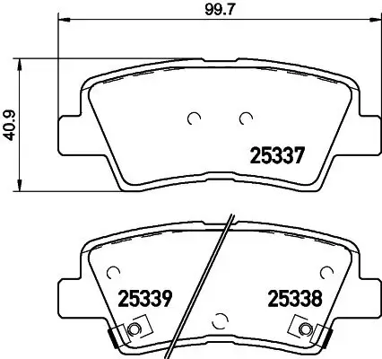 Bremsbelagsatz, Scheibenbremse BREMBO P 30 101