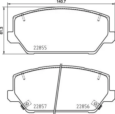 Bremsbelagsatz, Scheibenbremse BREMBO P 30 102