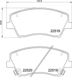 Bremsbelagsatz, Scheibenbremse Vorderachse BREMBO P 30 107E