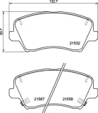 Bremsbelagsatz, Scheibenbremse Vorderachse BREMBO P 30 123