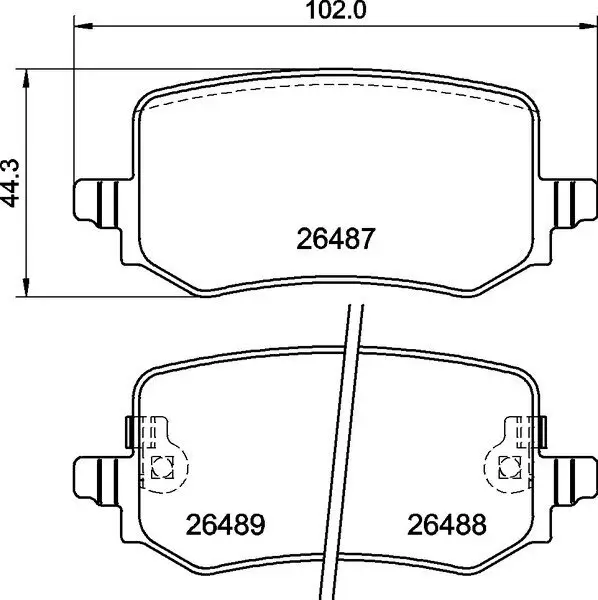 Bremsbelagsatz, Scheibenbremse Hinterachse BREMBO P 30 139