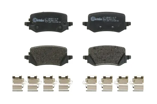 Bremsbelagsatz, Scheibenbremse Hinterachse BREMBO P 30 139 Bild Bremsbelagsatz, Scheibenbremse Hinterachse BREMBO P 30 139