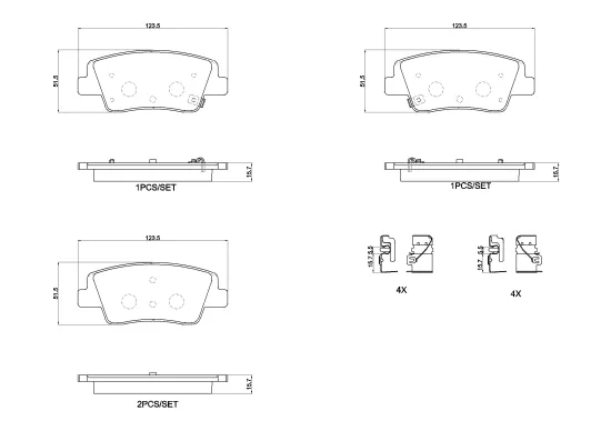 Bremsbelagsatz, Scheibenbremse BREMBO P 30 152 Bild Bremsbelagsatz, Scheibenbremse BREMBO P 30 152