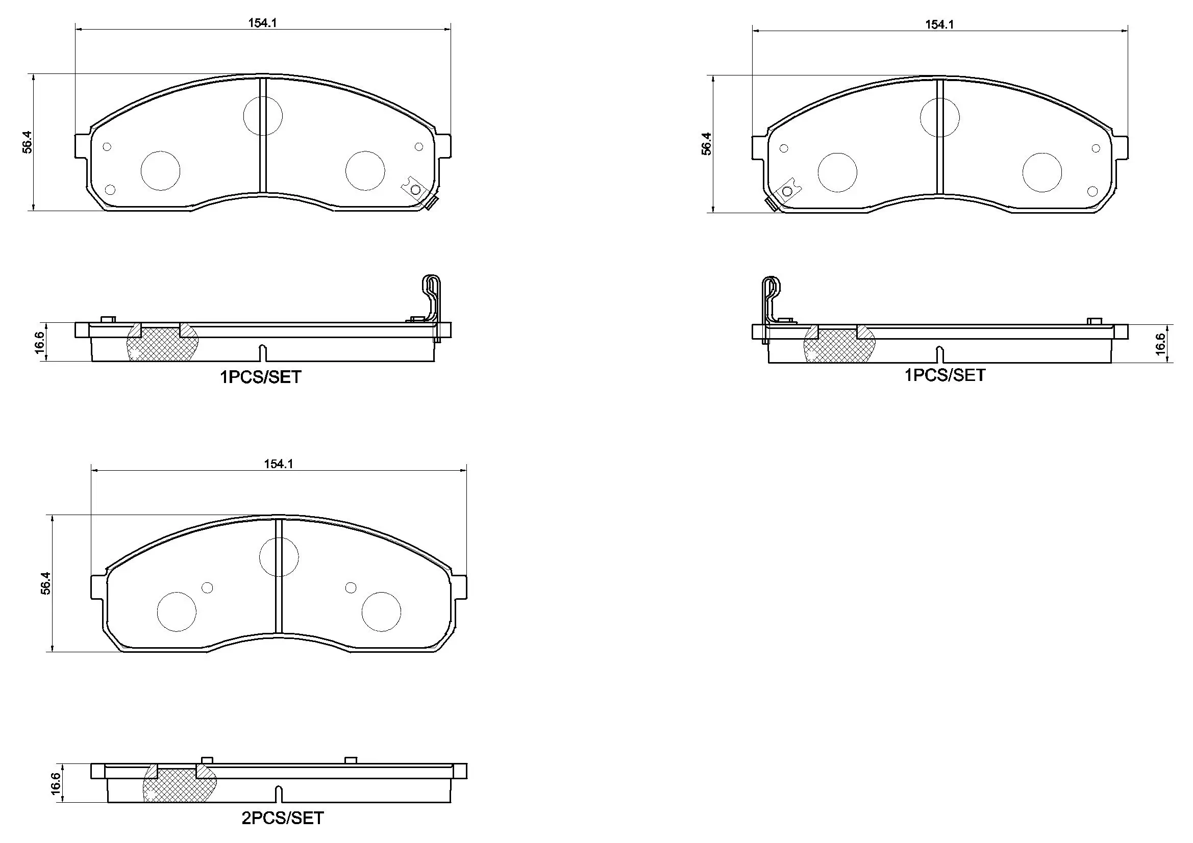 Bremsbelagsatz, Scheibenbremse Vorderachse BREMBO P 30 155