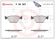 Bremsbelagsatz, Scheibenbremse BREMBO P 36 007