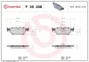 Bremsbelagsatz, Scheibenbremse Hinterachse BREMBO P 36 008 Bild Bremsbelagsatz, Scheibenbremse Hinterachse BREMBO P 36 008