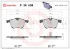 Bremsbelagsatz, Scheibenbremse Vorderachse BREMBO P 36 028 Bild Bremsbelagsatz, Scheibenbremse Vorderachse BREMBO P 36 028