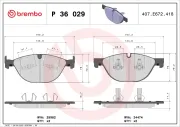 Bremsbelagsatz, Scheibenbremse Vorderachse BREMBO P 36 029